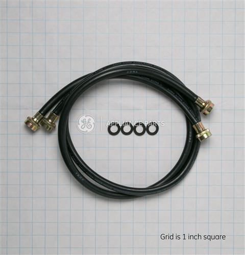 Washing Machine 2 Pack RUBBER INLET HOSE, 4'